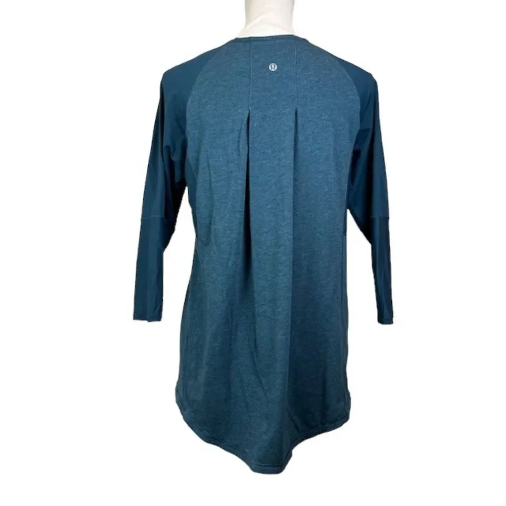 Lululemon Clip-In Long Sleeve Top Heathered Alberta Lake Size 10